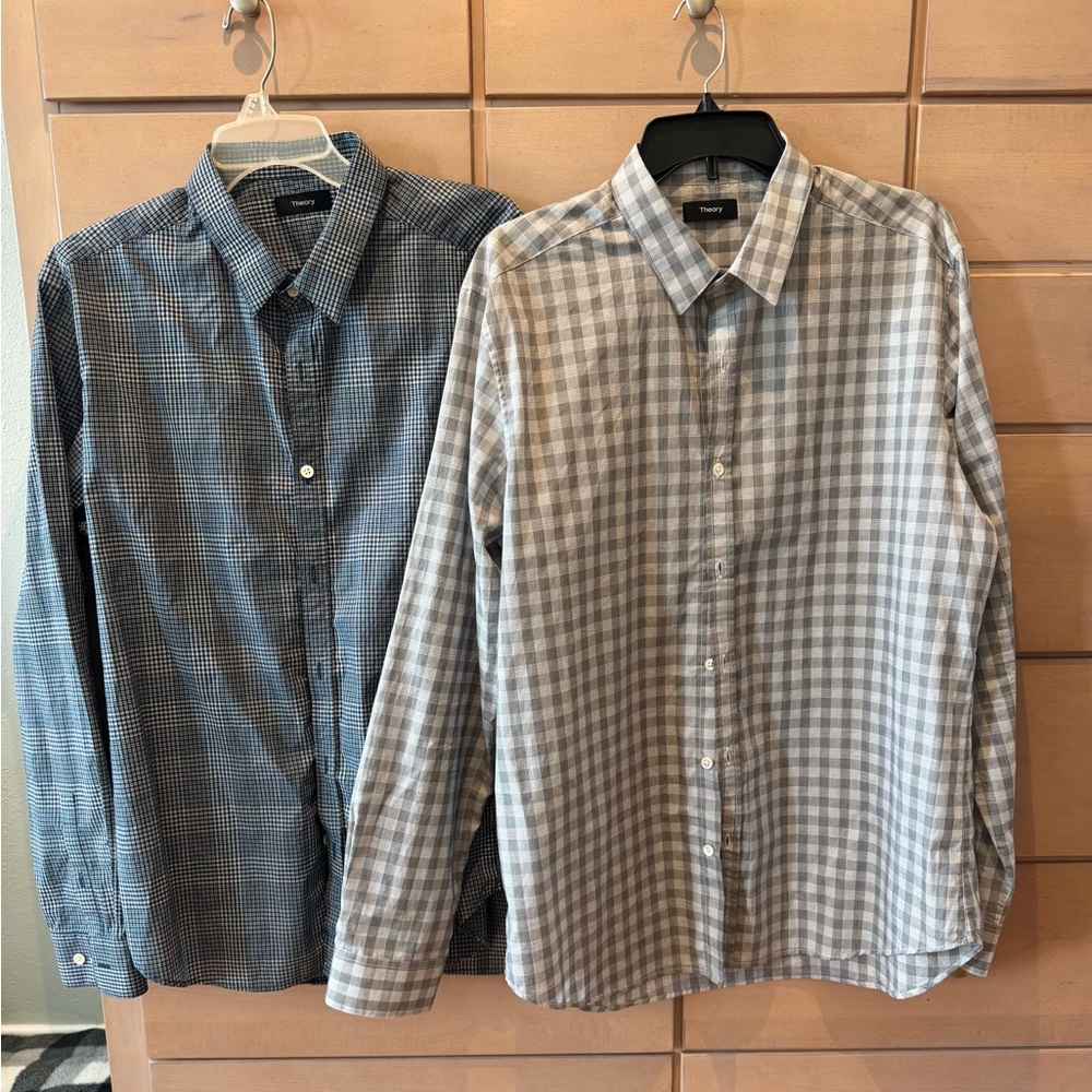 Theory Casual Button Down Shirts. Yes, there are 2!